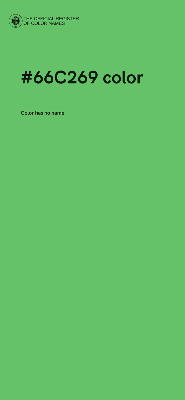 #66C269 color image