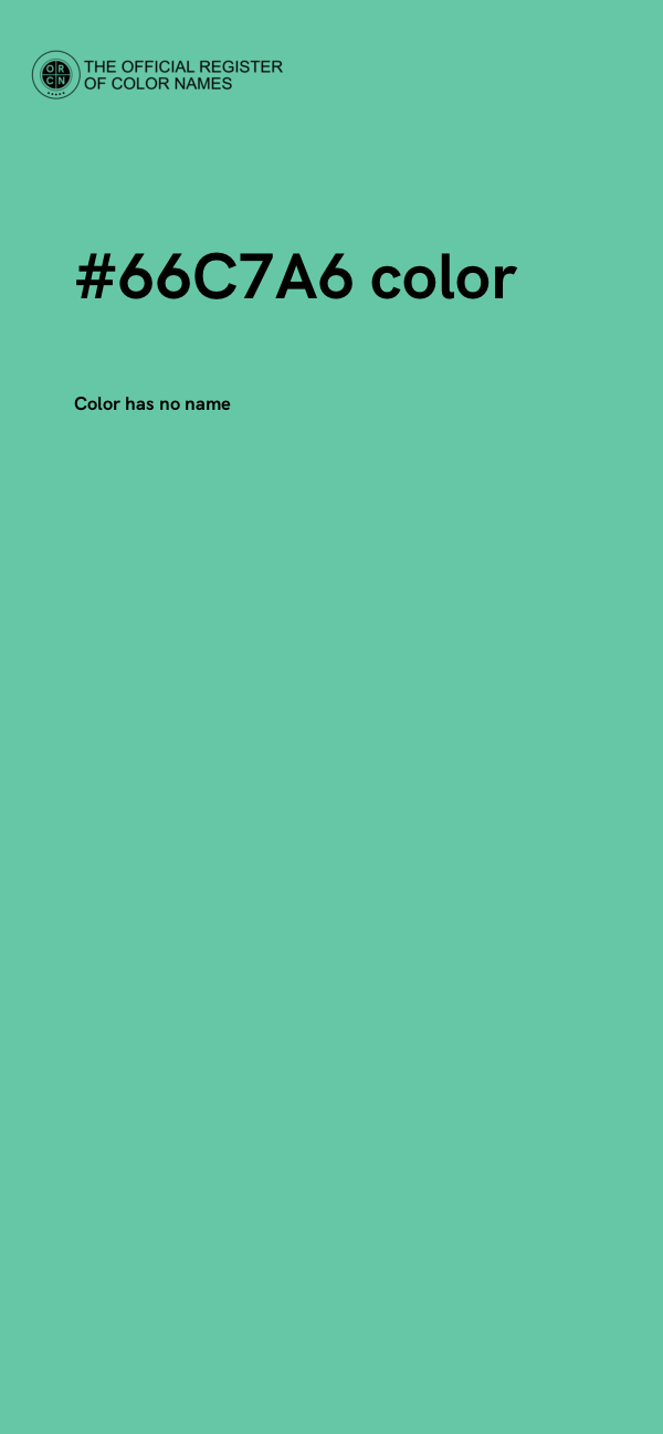 #66C7A6 color image