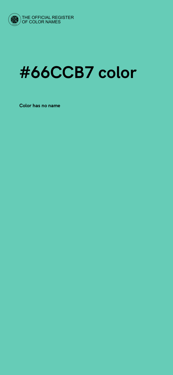 #66CCB7 color image