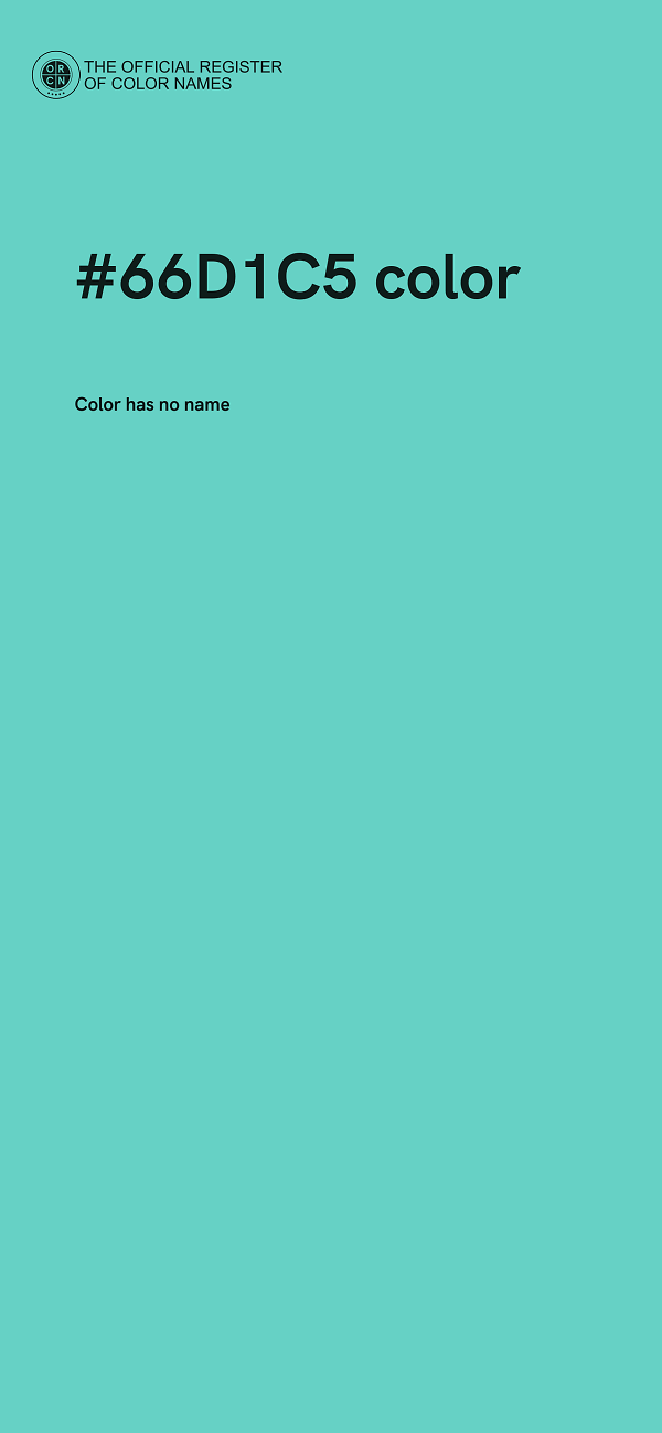 #66D1C5 color image