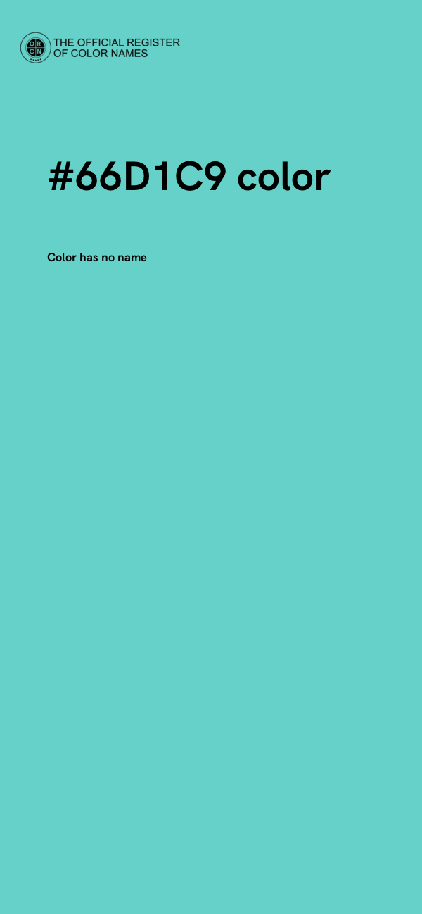 #66D1C9 color image