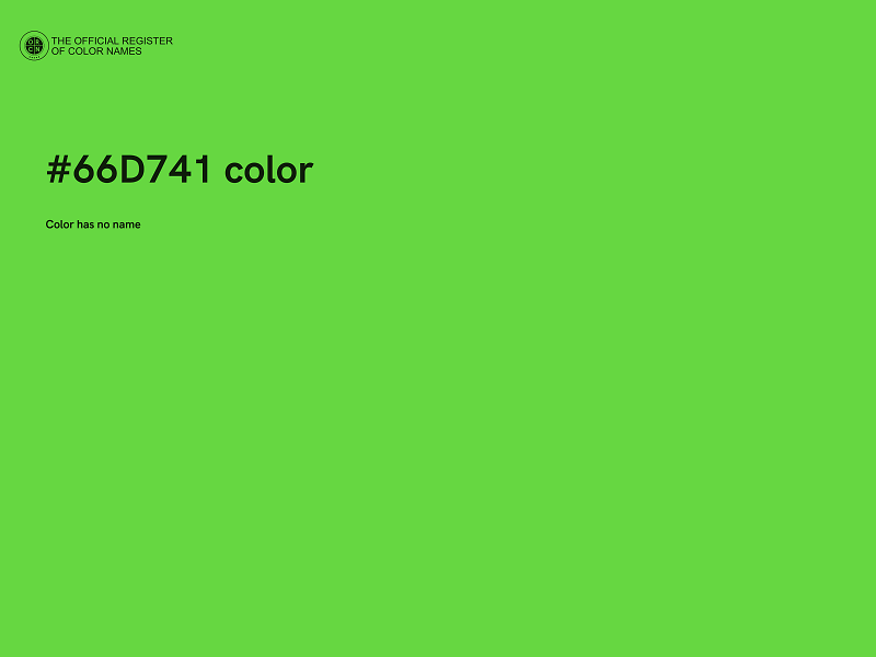 #66D741 color image