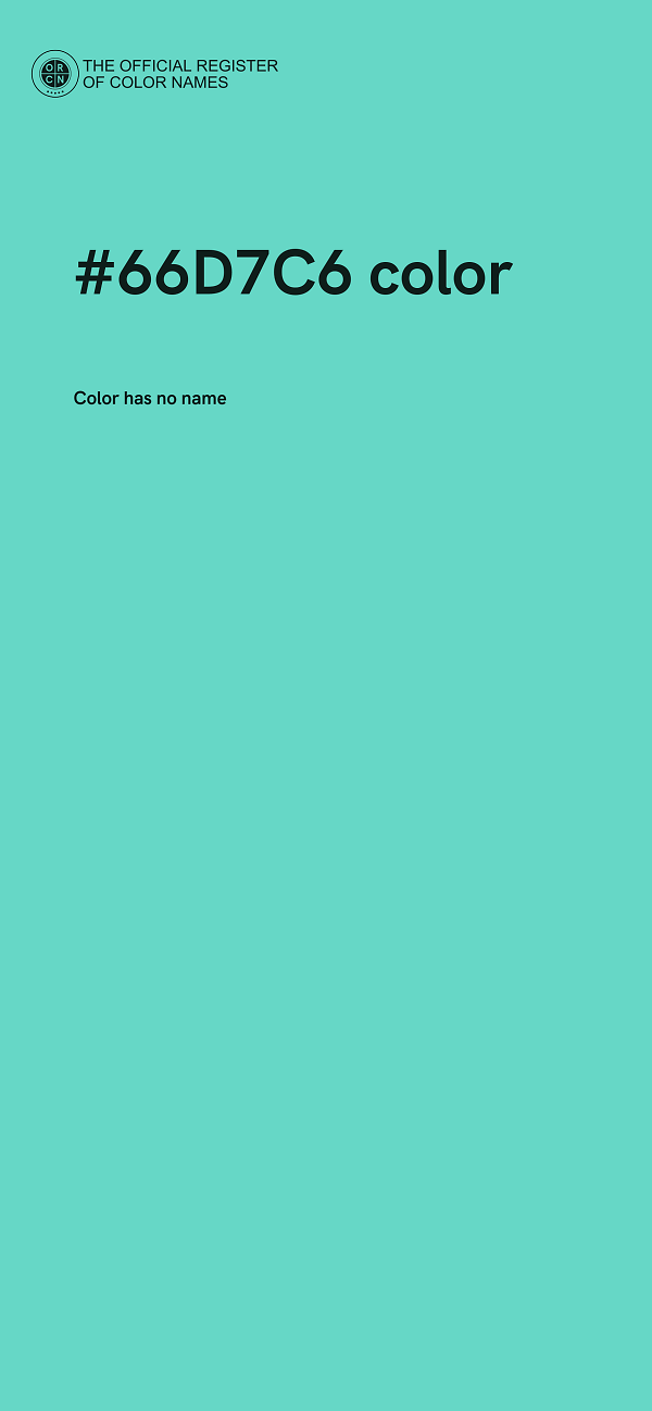 #66D7C6 color image
