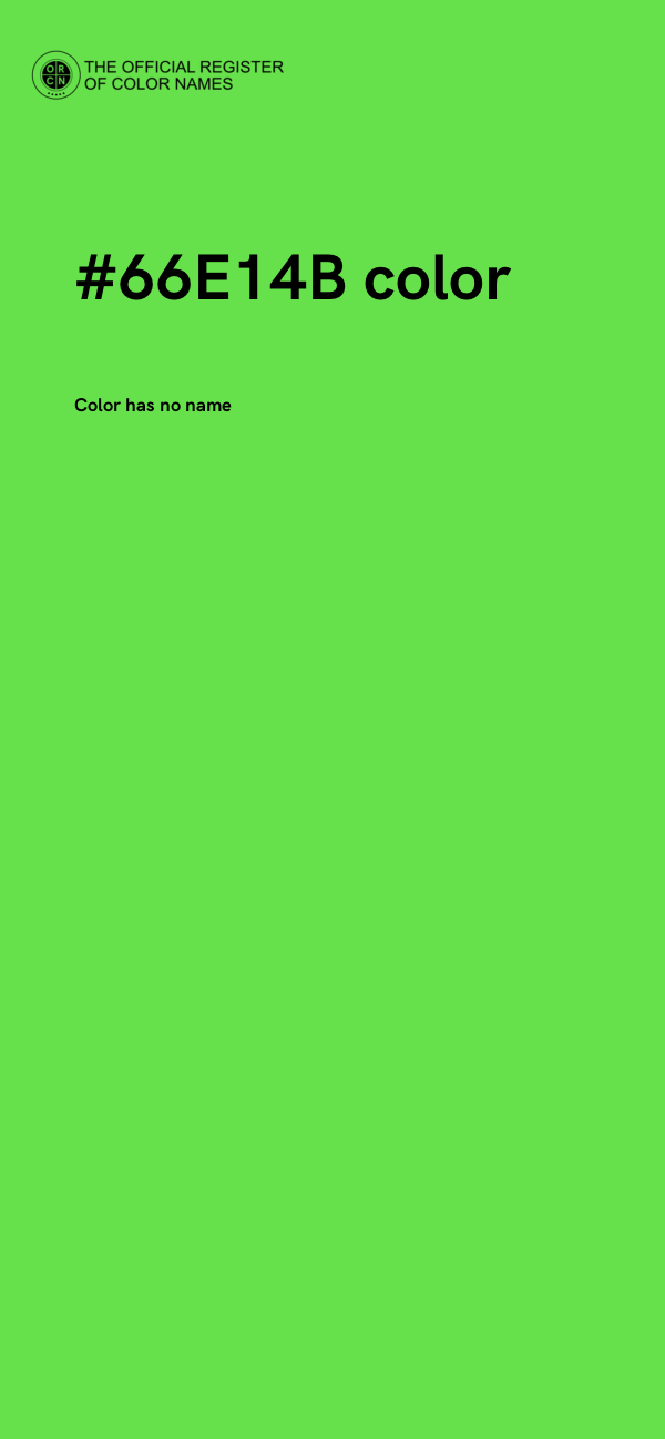 #66E14B color image