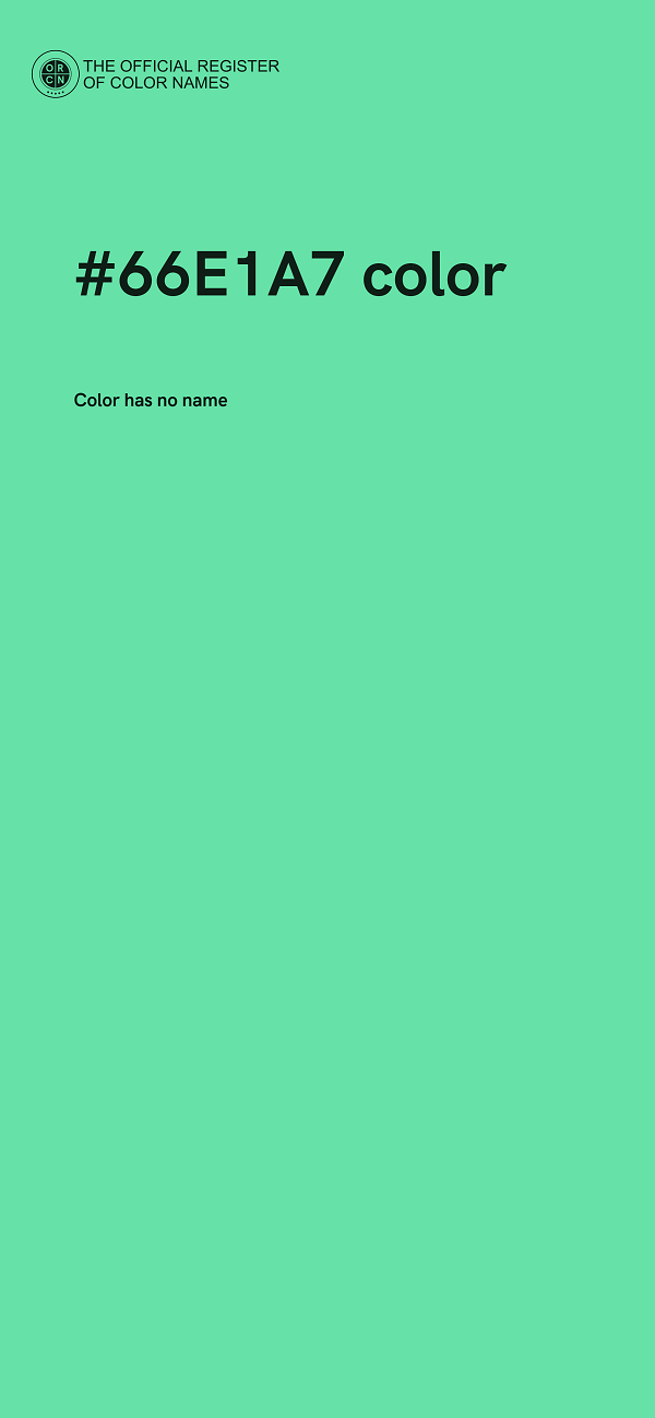 #66E1A7 color image