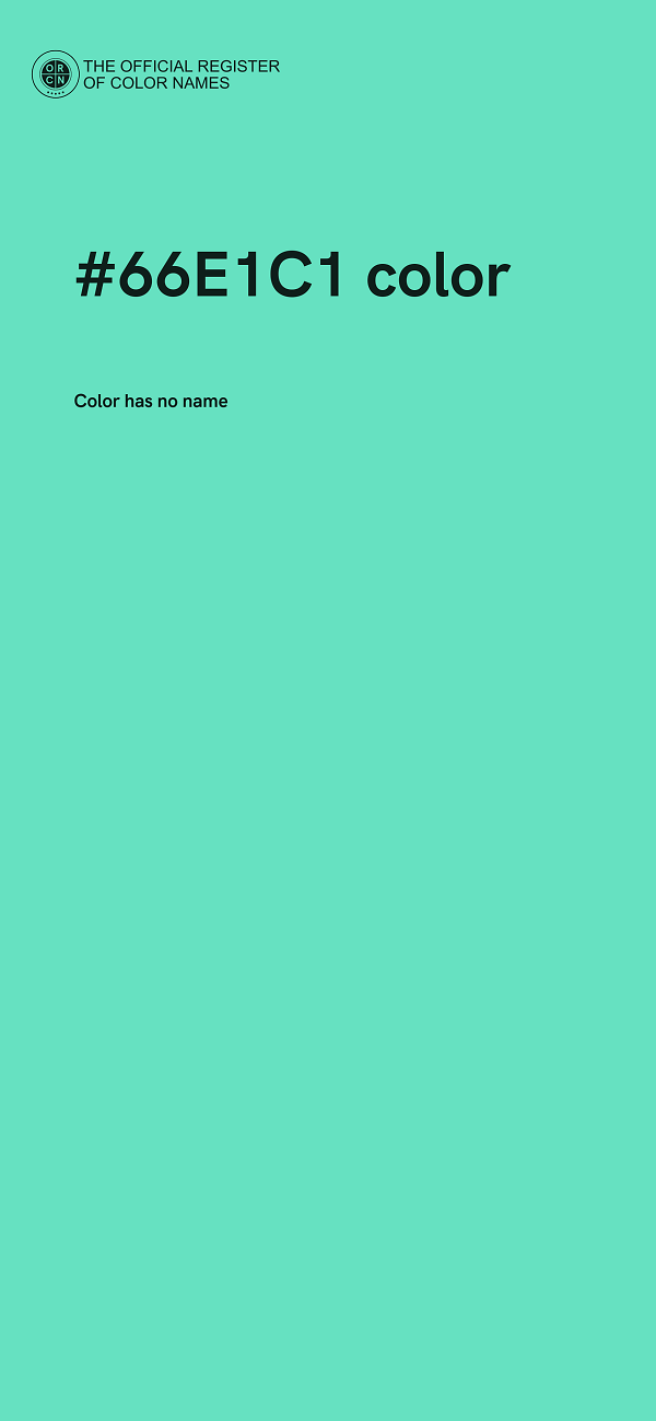 #66E1C1 color image