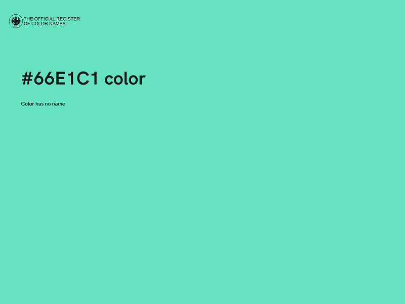#66E1C1 color image