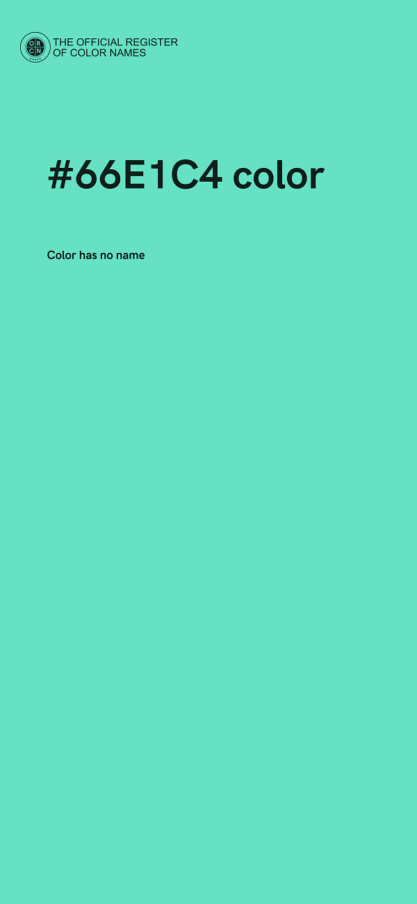 #66E1C4 color image
