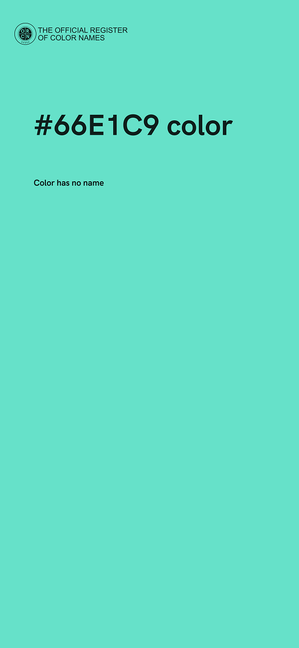 #66E1C9 color image