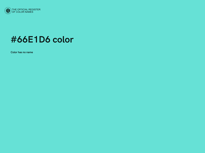 #66E1D6 color image