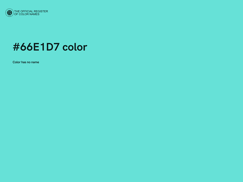 #66E1D7 color image