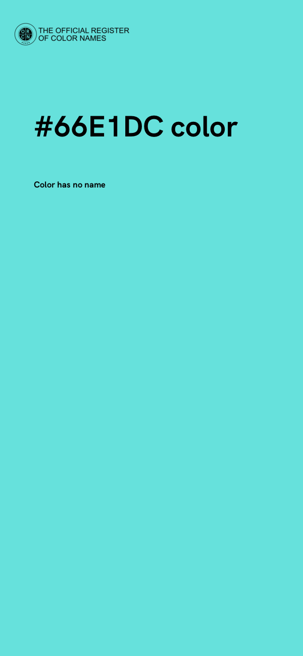 #66E1DC color image