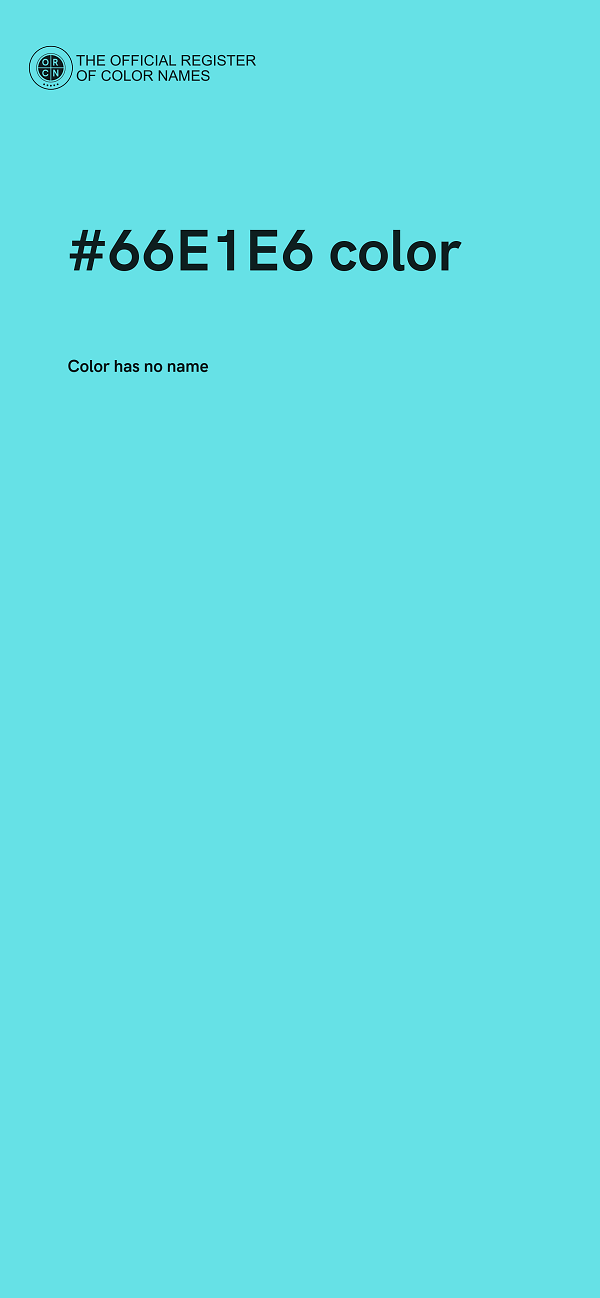 #66E1E6 color image
