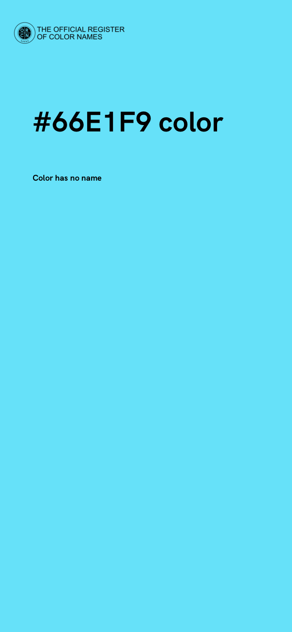 #66E1F9 color image