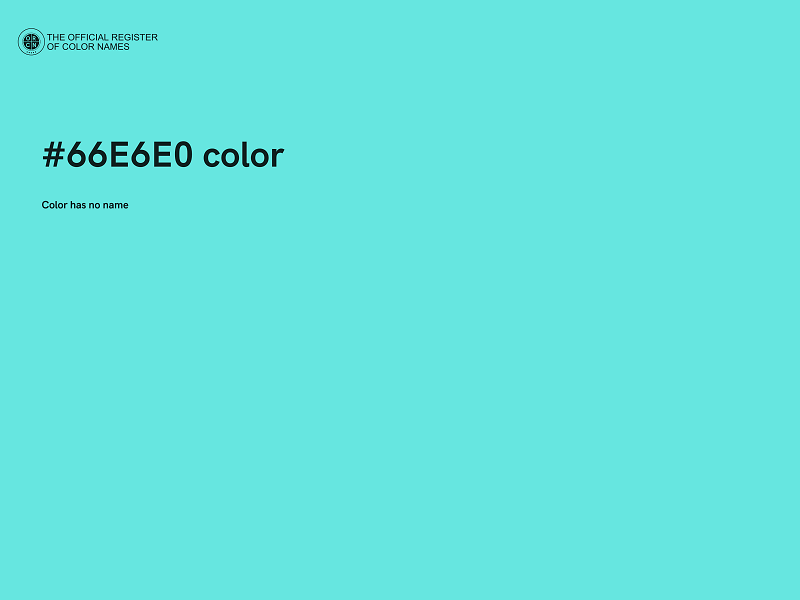 #66E6E0 color image