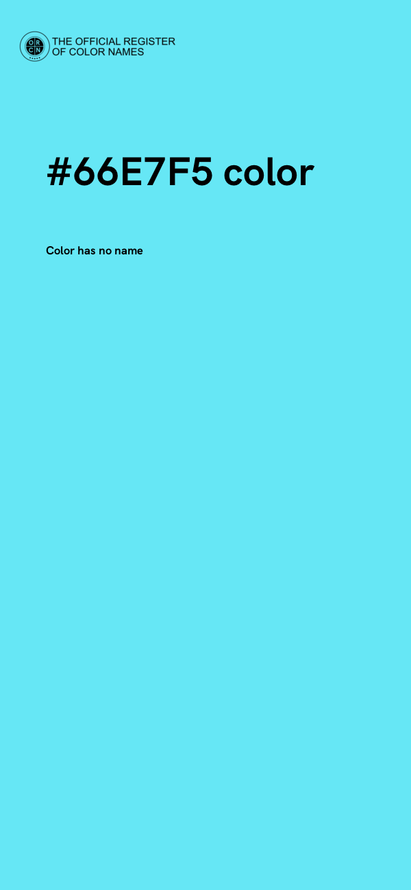 #66E7F5 color image