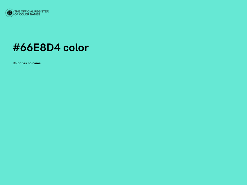 #66E8D4 color image