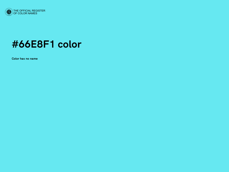 #66E8F1 color image