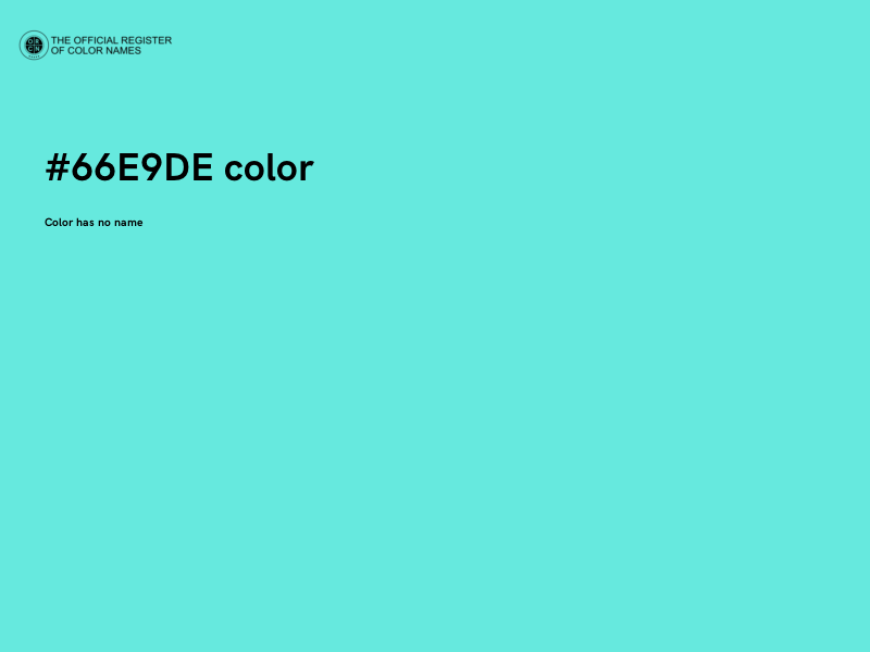 #66E9DE color image