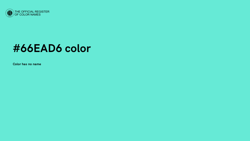 #66EAD6 color image