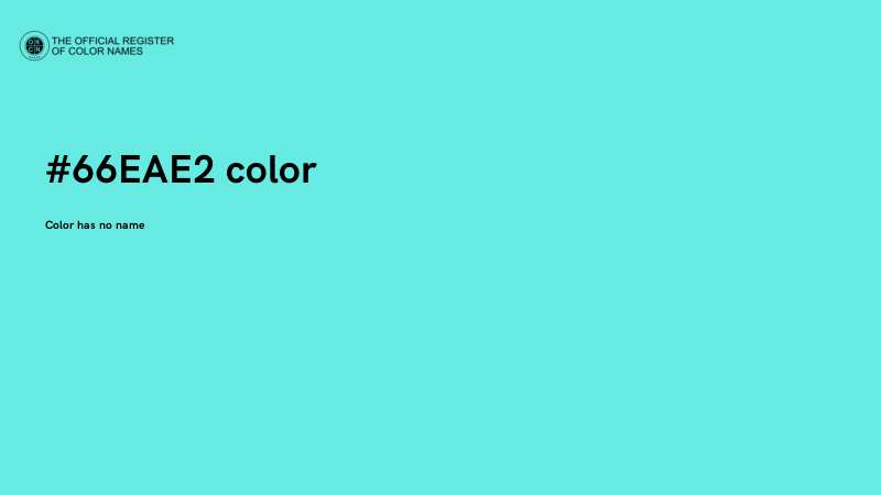 #66EAE2 color image