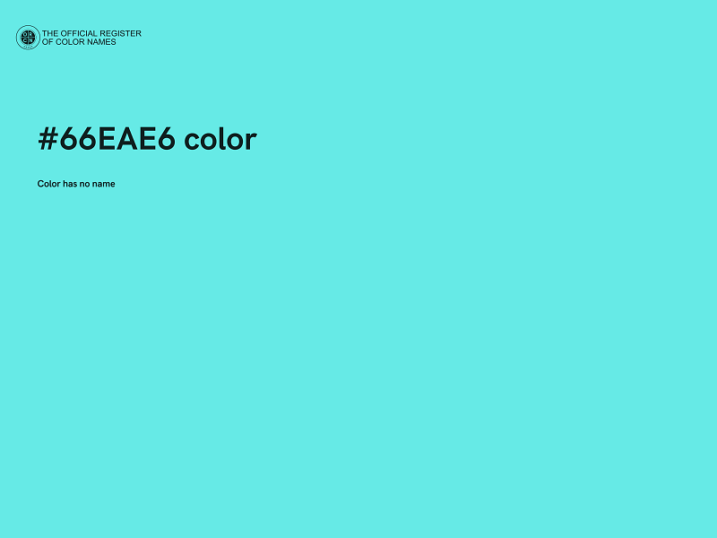 #66EAE6 color image