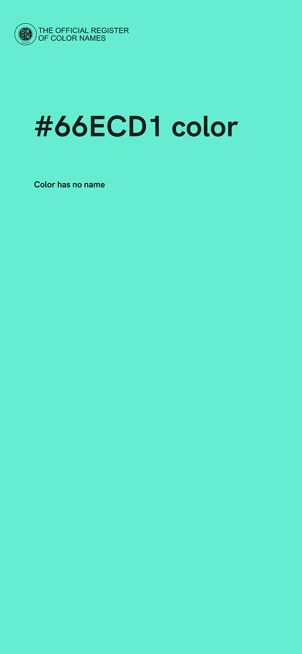 #66ECD1 color image