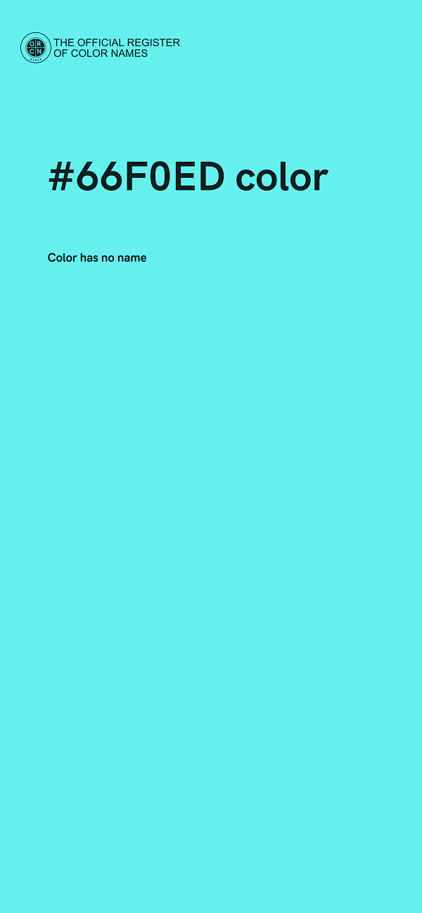 #66F0ED color image
