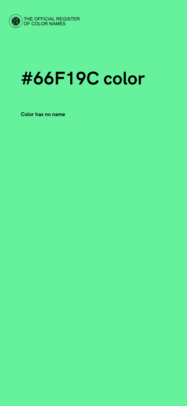 #66F19C color image