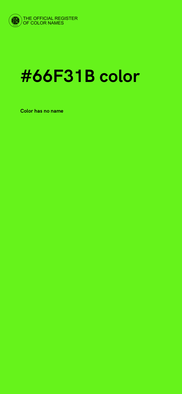 #66F31B color image