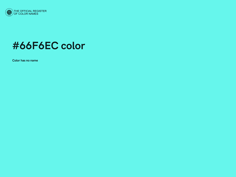 #66F6EC color image