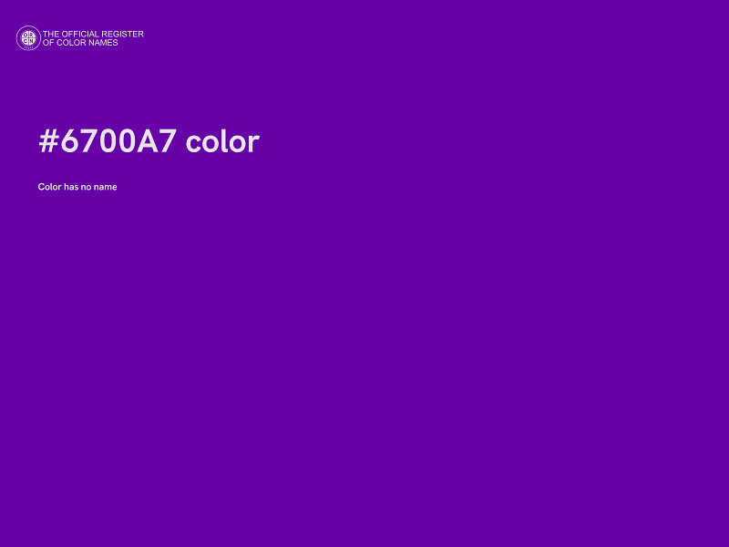 #6700A7 color image