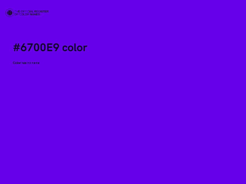 #6700E9 color image