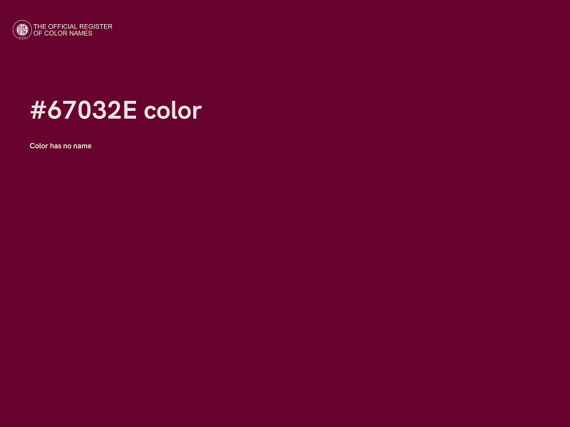 #67032E color image