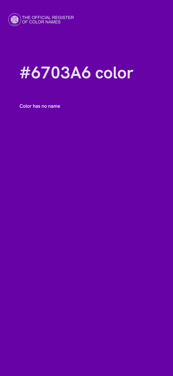 #6703A6 color image