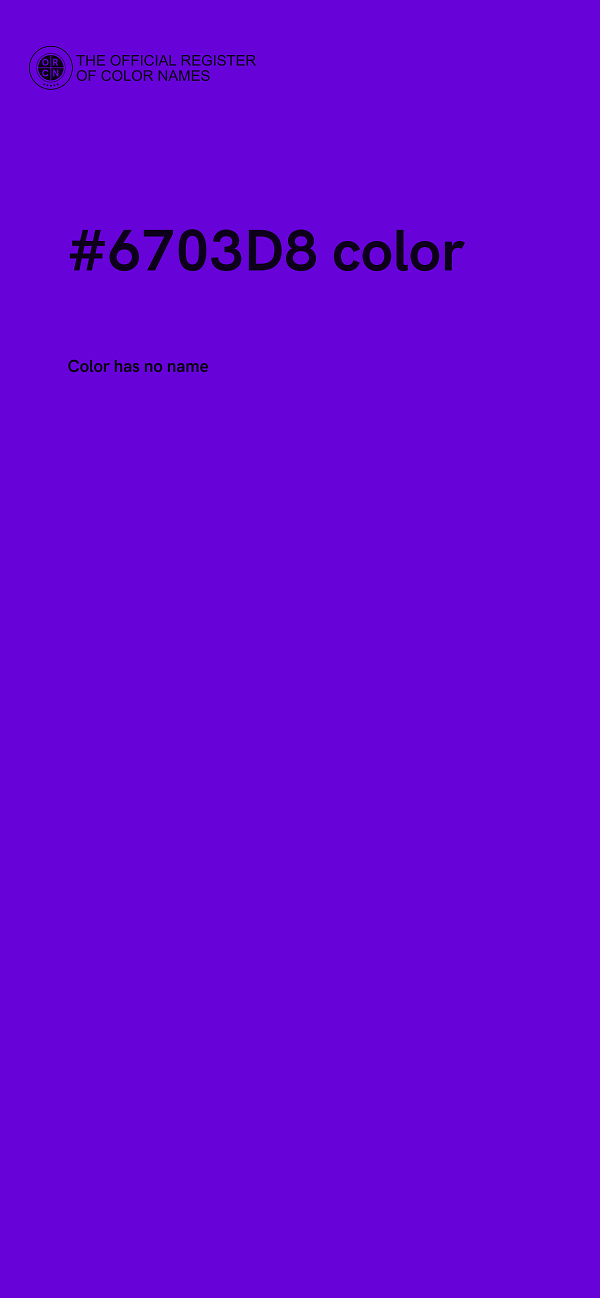 #6703D8 color image