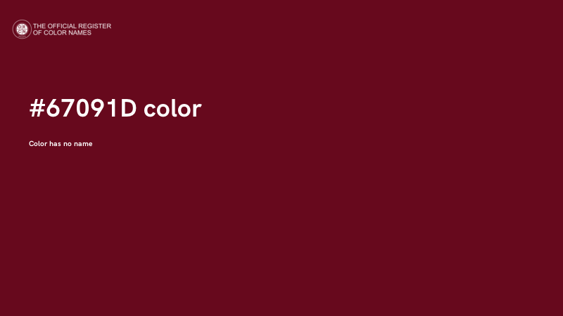 #67091D color image
