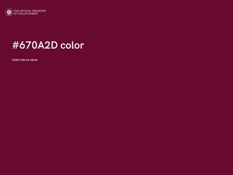 #670A2D color image