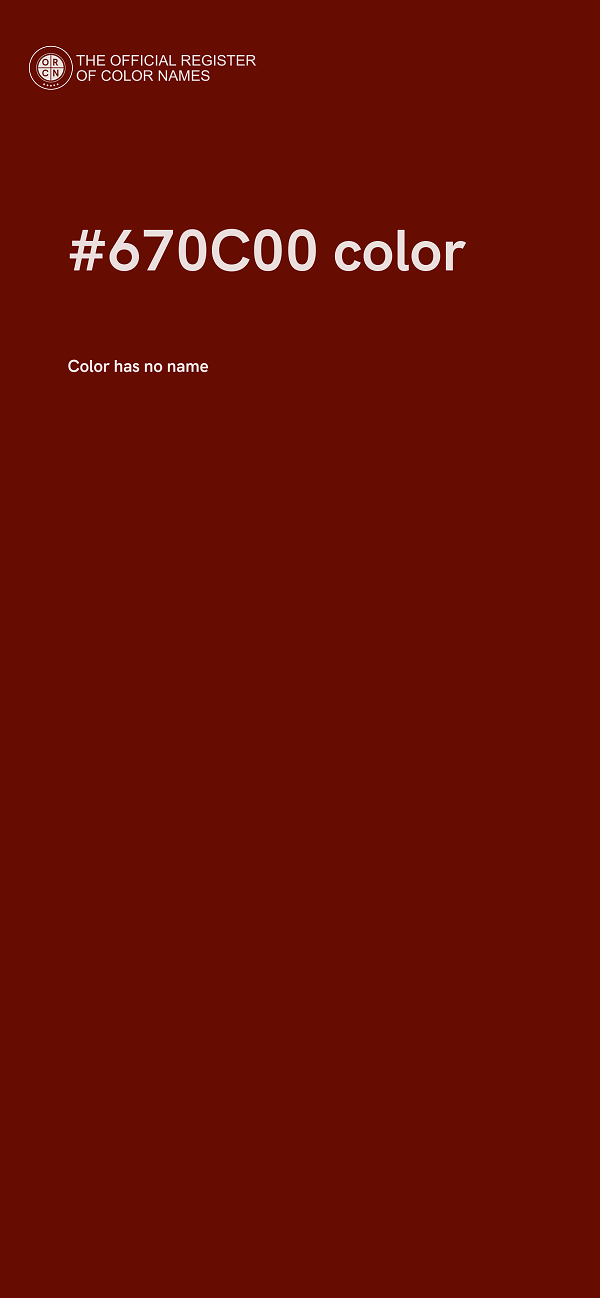 #670C00 color image