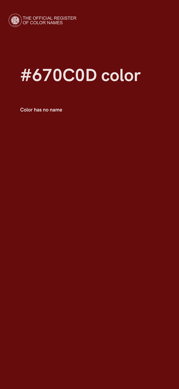 #670C0D color image