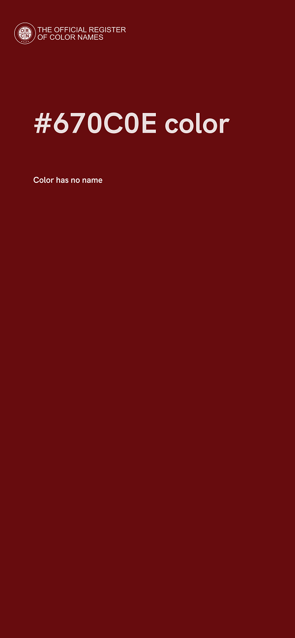 #670C0E color image