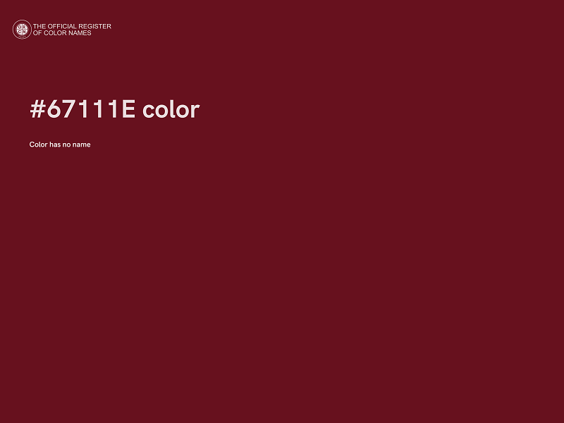 #67111E color image