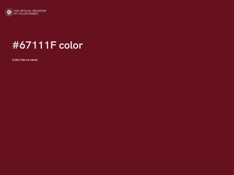 #67111F color image