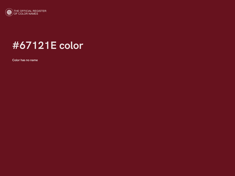 #67121E color image