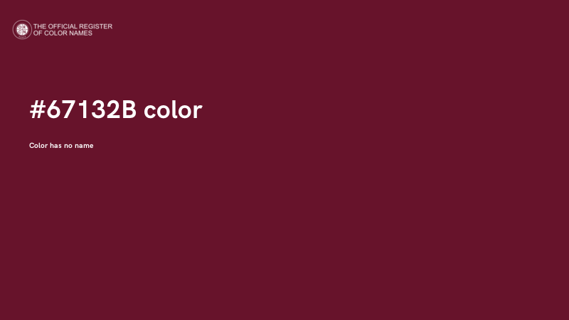 #67132B color image
