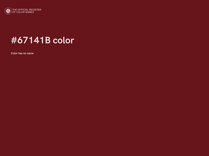 #67141B color image