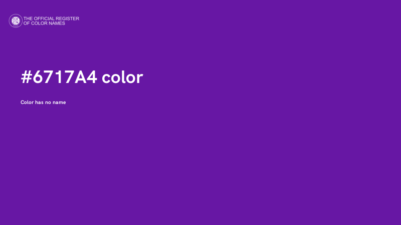 #6717A4 color image