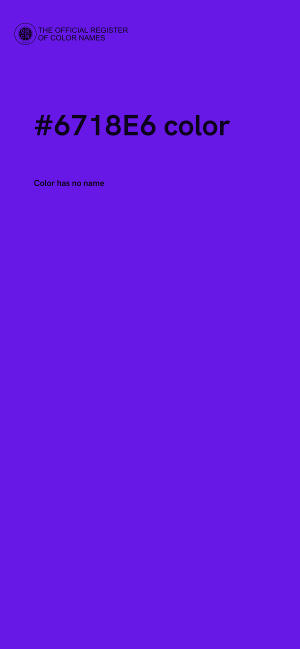 #6718E6 color image