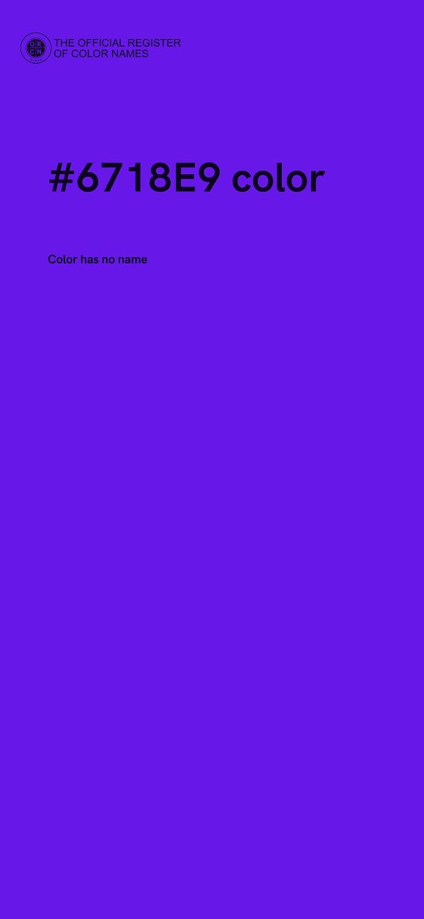 #6718E9 color image
