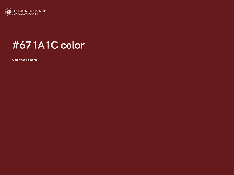 #671A1C color image